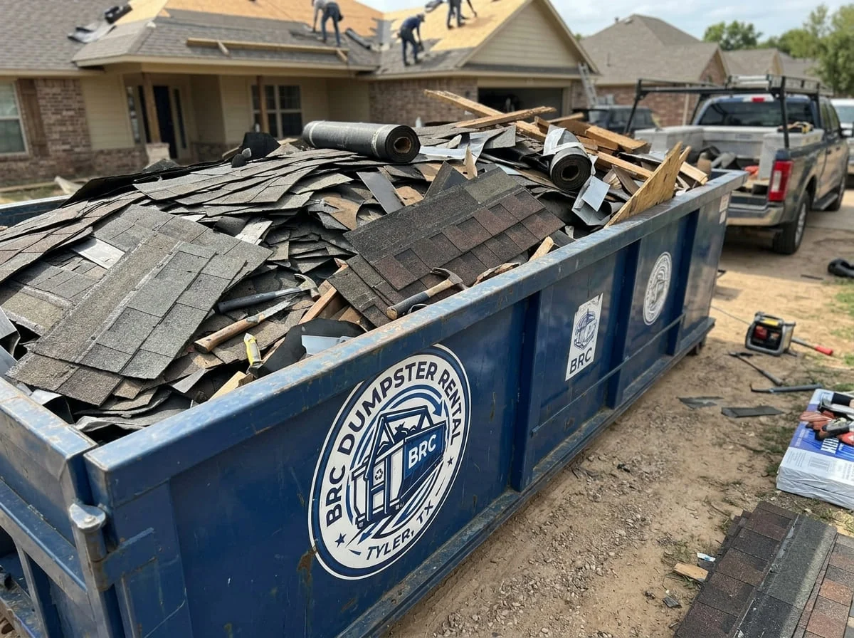 Roofing Dumpster Rental in Tyler, TX